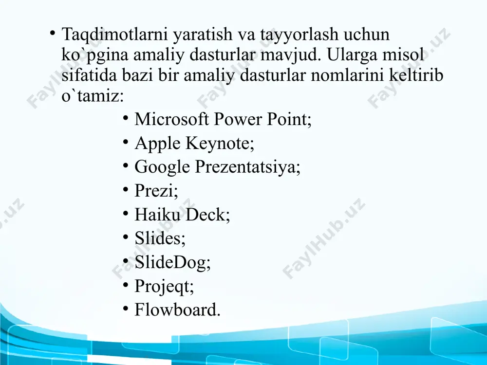 microsoft powerpoint 2013 dasturida taqdimotlarni tayyorlash texnologiyalari - Page 4