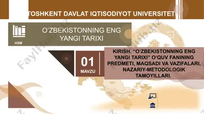 o‘zbekistonning eng yangi tarixi — PPTX