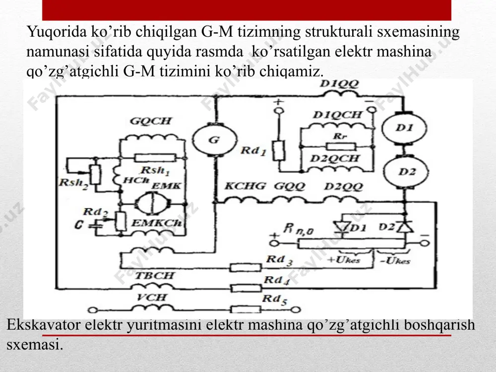 ekskavator elektr yuritmasining jamlovchi kuchaytirgichli sxemasi - Page 5