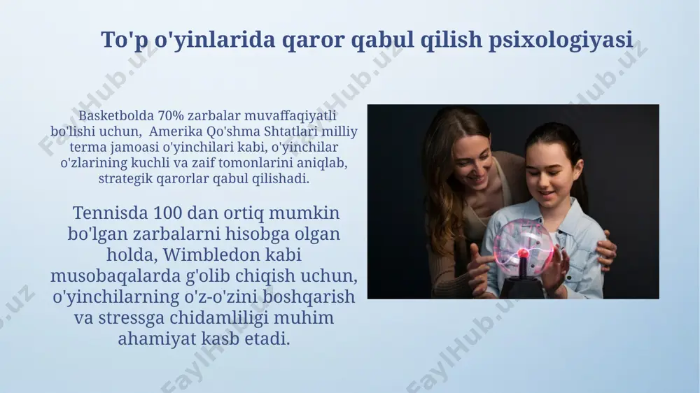 n uslubi (masalan, agressiv yoki himoyaviy), 2) 11 ta futbolchidan iborat jamoaning o'zaro munosabatlari va muvozanati, 3) raqibning taktikasi va o'yin uslubini tahlil qilish, masalan, braziliya terma jamoasining hujumkor uslubi e'tiboringiz uchun rahmat @taqdimot_robot image4.png image5.jpg image6.jpg image7.jpg image8.jpg image9.jpg image10.jpg image11.jpg image12.jpg image13.jpg image14.jpg image15.jpg image16.jpg image3.jpeg