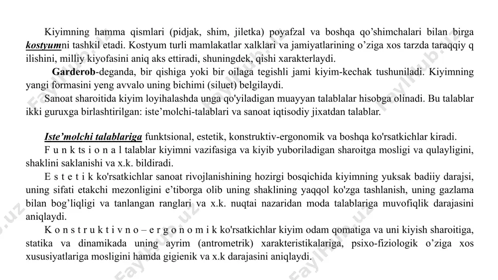 kulrang, qaymoq rangning xar-xil tuslari, och ranglar klassik ranglar eng ko’p tarqalgan: oq, qora va qizil, to’q sariq, qaymoq va qum rangi, jigarrang, to’q va to’q vino rangi va x.z. palto-kimono, dekorativ bezak choklar,yengsiz, furnitiralar bilan bezak berilgan yoqasi kichik qaytarma paltolar 4 palto bahorgi eng urf rang tuslari – qizil, kofe rangi, qizg’ich jigarrang, to’q jigarrang paltobop gazlamalar bilan birga trikotaj va paxtalik matodan ekstravagant yorqin rangli astarli palto, dekorativ bezak choklar, tor yeng, yoqasi sharif tusda ishlatilgan paltolar image1.png image2.png image3.png image4.jpeg image5.jpeg image6.emf image7.emf image8.jpeg image9.emf image10.emf /docprops/thumbnail.jpeg