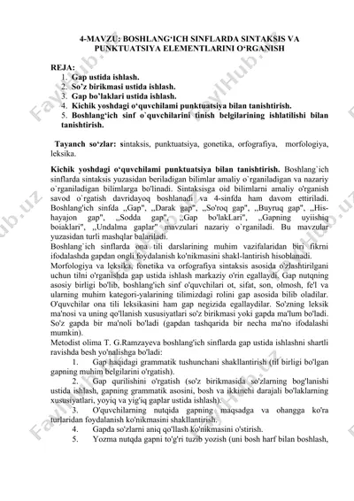 sintaksis va punktuatsiya elementlarini o‘rganish — DOCX