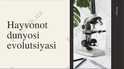 hayvonot dunyosi evolutsiyasi — PPTX