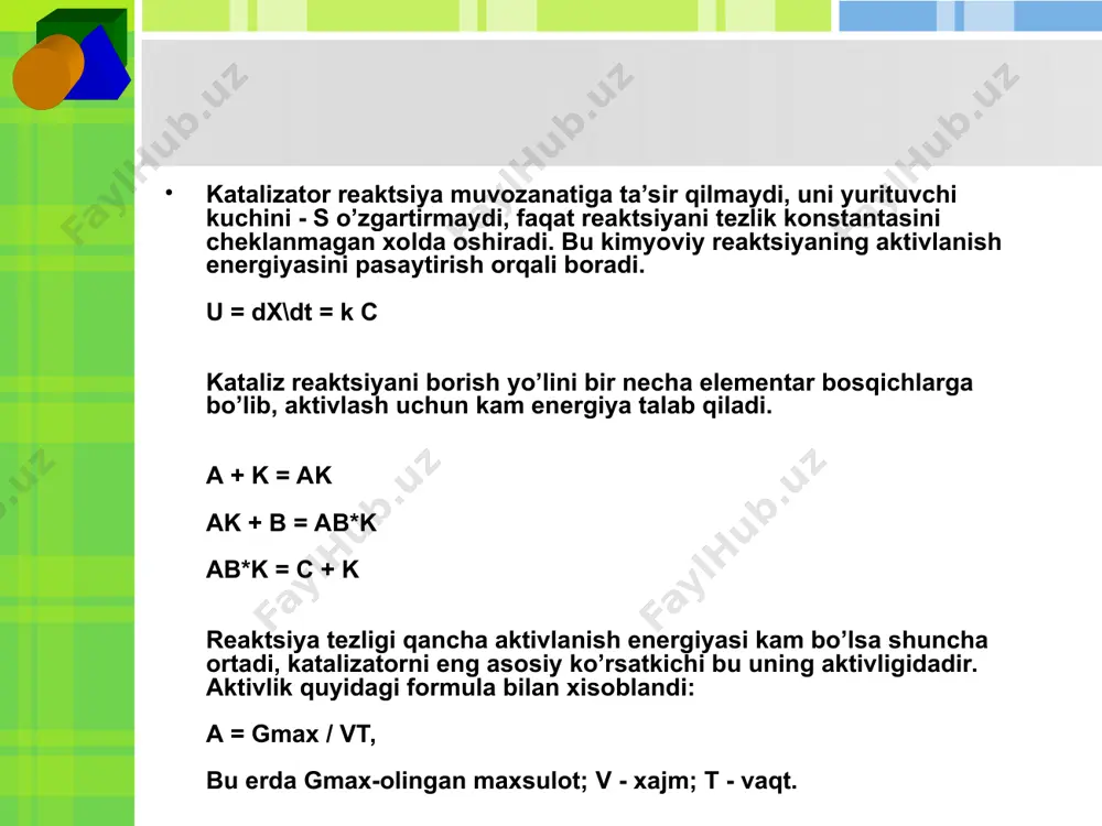 katalitik jarayonlarni ishlab chiqarishda tutgan o`rni va vazifalari - Page 4