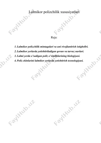 lalmikor polizchilik xususiyatlari — DOC