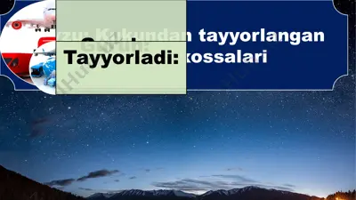 kukundan tayyorlangan detallarni xossalari — PPTX