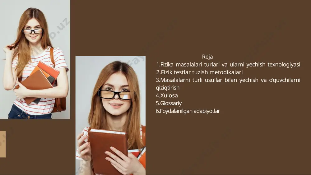 . nazariyani amaliyot bilan bog‘lashning eng samarali usullaridan biri eksperimental masalalar echishdir. eksperimental masalalarning xarakterli xususiyati shundaki, ularni echishda laboratoriya yoki demonstratsion eksperimentlardan foydalaniladi. eksperimental masalalarni echish jarayonida o‘quvchilarning faolligi va mustaqilligi oshadi. chunki ular masala echish uchun kerakli ma’lumotlarni darslikdan, masalalar to‘plamidan tayyor holda olmasdan, balki o‘zlari bajaradigan fizik o‘lchashlardan oladilar. eksperimental masalalarning yana bir afzalligi shundaki, bu masalalarni etarlicha fikrlamasdan turib echib bo‘lmaydi. ya’ni tajribada sodir bo‘ladigan hodisalarni o‘quvchilar keng muhokama qilib olishlari kerak. chunki eksperimental masalalarda, laboratoriya ishlaridagidek nazariya berilmaydi, ishni bajarish tartibi ko‘rsatilmaydi. grafik masalalar r e g is t e r now grafik masalalar .grafik masalalarning umumta’lim va politexnik ahamiyati kattadir. grafik masalalarni echish jarayonida o‘quvchilar fizika fani asoslarini chuqur o‘zlashtiradilar. darsda grafik masalalarni echish jarayonida hamda uy vazifalarini mustaqil bajarish jarayonida o‘quvchilar fizika va matematika fanlarining o‘zaro bog‘liqliklarini amalda ko‘radilar. grafik masalalar ham, o‘quvchilarning fikrlash qobiliyatlarini rivojlantiradi. fizika kursining barcha bo‘limlarida amaliy ahamiyatga ega …