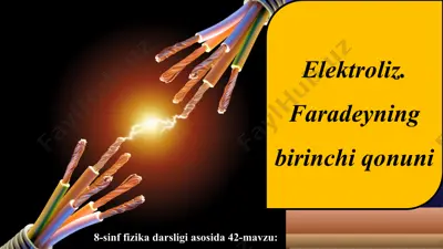 elektroliz. faradeyning birinchi qonuni 8 - sinf — PPT
