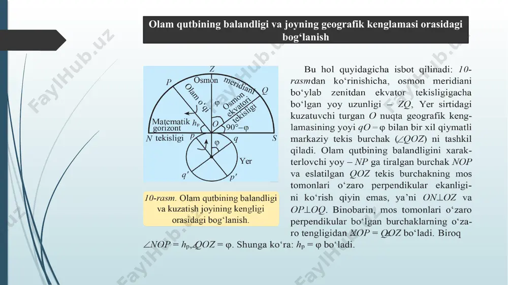 geografiya mavzusi va olam qutbining balandligi - Page 5