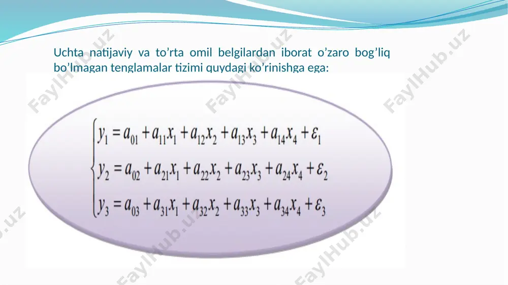 tenglamalar tizmi ko‘rinishidagi ekonometrik modellar - Page 5
