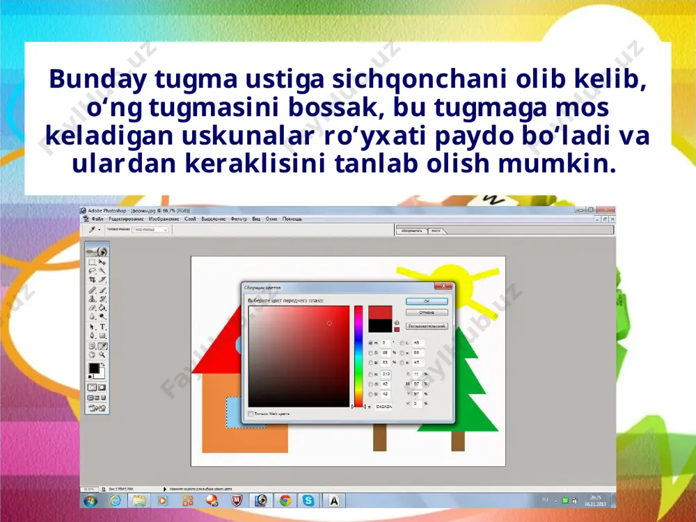 photoshopning uskunalar paneli va palitralari - Page 5