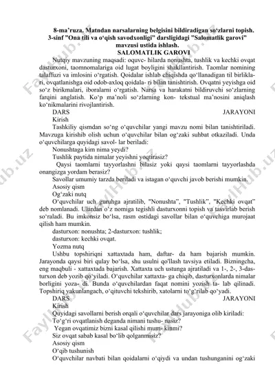 salomatlik garovi — DOCX