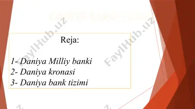 daniya bank tizimi — PPTX