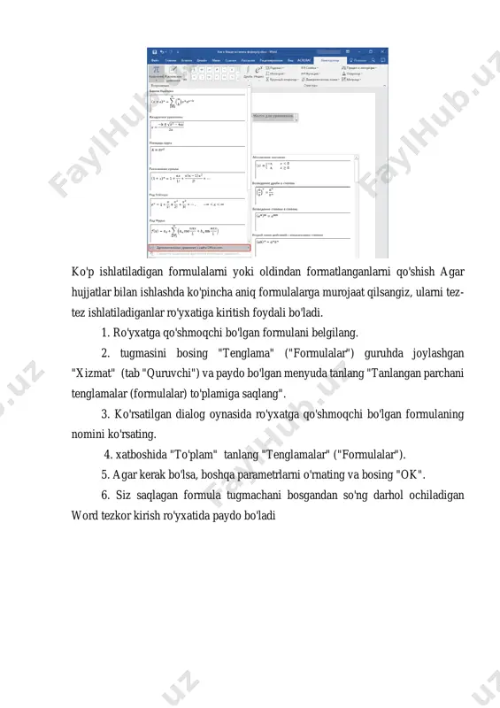 ms word formulalar bilan ishlash - Page 4