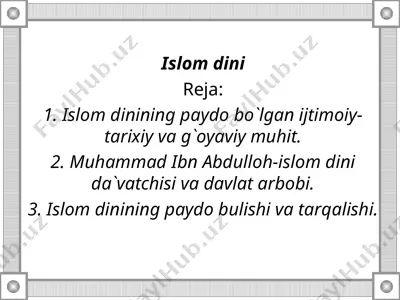 islom dini — PPT