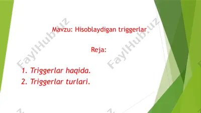 hisoblaydigan triggerlar — PPTX
