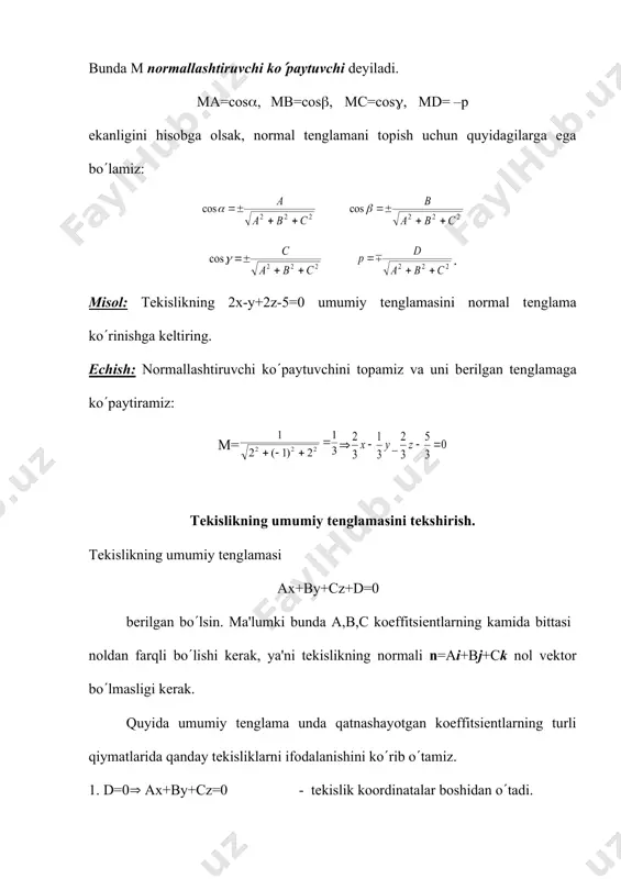 fazoda tеkislik tеnglamalari - Page 5