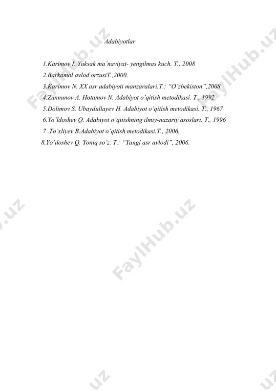 adabiyot o’qitish metodikasi fan sifatida - Page 5