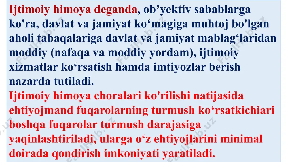 tufayli vujudga keltirilgan hayotiy muhim iqtisodiy manfaatlarining ichki va tashqi xavf-xatarlardan himoyalanganlik holatidir. korxona turli yo‘nalishdagi iqtisodiy xavfsizlik strategiyasini ishlab chiqadi. ularning muhimlari quyidagilardan iborat: - mavjud yoki vujudga kelishi mumkin bo‘lgan iqtisodiy tahdidlarni bartaraf etish yoki oldini olishga yo‘naltirilgan, masalan, axborot oqimlariga; - xavfsizlik ob’ektlariga noxush, salbiy ta’sirlarni cheklovchi, masalan, tijorat sirini tashkil etuvchi ma’lumotlar; - riskni hisobga olgan holda innovatsion va investitsion siyosatni amalga oshirish oqibatida korxonaga yetkazilgan zarar yoki yo‘qotishlarning o‘rnini qoplash, ularni tiklashga qaratilgan xavfsizlik strategiyalari. tadbirkorlar tijorat sirlarini sanoat shpionajidan, oshkora bo‘lishdan himoyalash uchun quyidagilarni amalga oshiradilar: - ilmiy-texnikaviy yangiliklarni himoya qilish uchun ularni patentlashtirish - mualliflik huquqini olish, tijorat siri hisoblangan ma’lumotlarni aniqlash; - hujjatlar bilan ishlaydigan xodimlarni aniqlash, ro‘yxatini tuzish, ularning faoliyatini muntazam nazorat qilish, axborot va ma’lumotlar bilan ishlash tartibini belgilash hamda uning ustidan nazorat o‘rnatish; - tijorat ma’lumotlari va axborotlarini maxsus hisobga olish, ularni saqlash tartibini o‘rnatish, nazorat ostida ko‘paytirish hamda …
