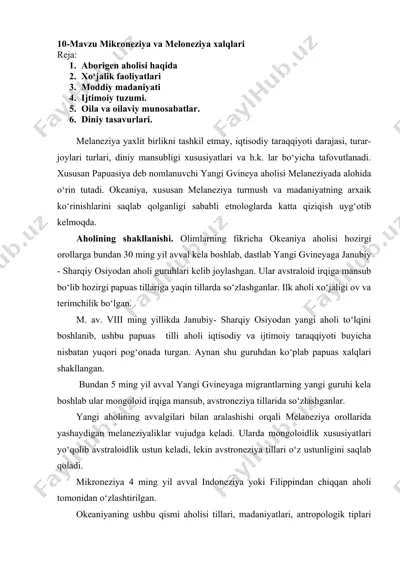 mikroneziya va meloneziya xalqlari — DOCX