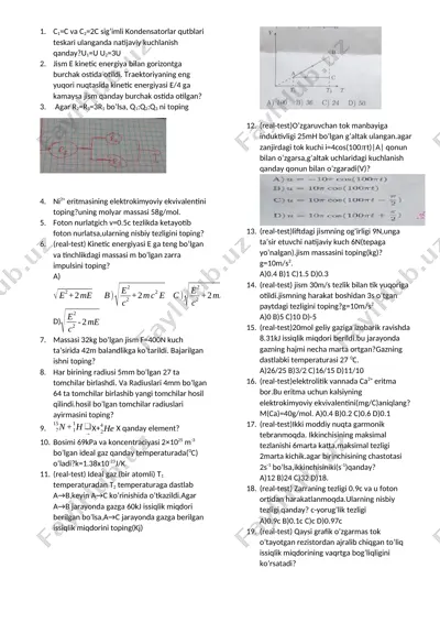 fizika masalalar to'plami — DOCX
