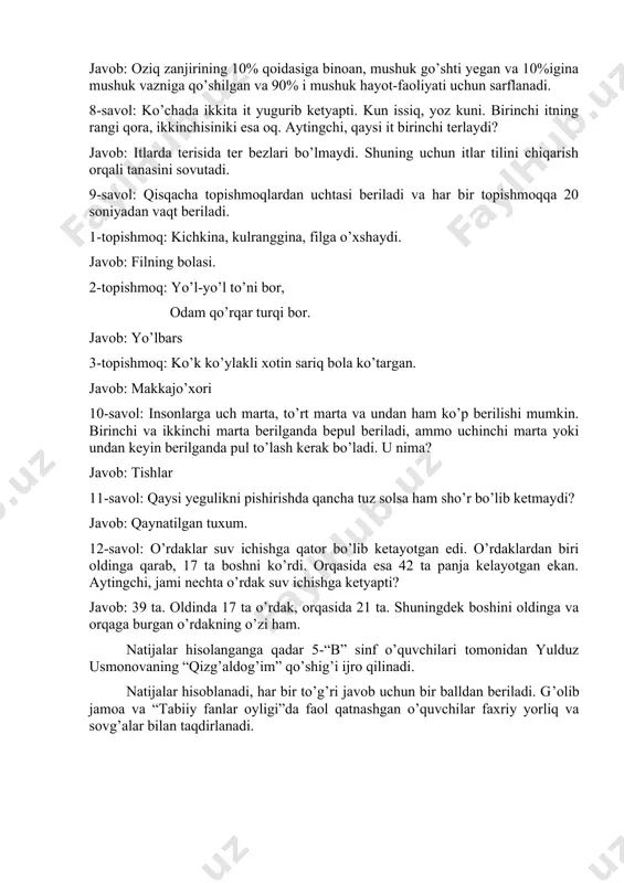"mantiq bilimdonlari" intelektual o’yini - Page 5