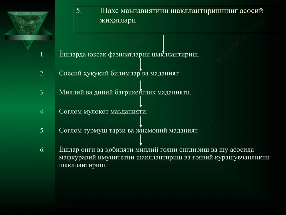 таьлим тизимида ёшлар тарбияси - Page 5