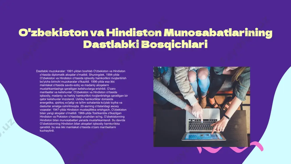 21 yilda o'zbekiston hindistonga 300 million dollarga yaqin paxta, meva va sabzavot eksport qildi. shuningdek, hindiston o'zbekistonga 200 million dollarga yaqin dori-darmon va texnologiyalarni yetkazib berdi. savdo aloqalarini yanada rivojlantirish uchun ikki tomonlama investitsiyalarni oshirish va yangi hamkorlik sohalarini izlash lozim. investitsiya imkoniyatlari o'zbekiston, hindistonlik investorlar uchun keng ko'lamli investitsiya imkoniyatlarini taqdim etadi. mamlakatning iqtisodiy siyosati, xorijiy investitsiyalarni qo'llab-quvvatlashga qaratilgan bo'lib, bu investorlarning ishtirokini oshirish va iqtisodiy o'sishni ta'minlash maqsadida amalga oshirilmoqda. o'zbekiston hukumati investorlarga ko'plab yordam mexanizmlarini taklif etadi. bular jumlasiga soliq imtiyozlari, investitsiya dasturlari va erkin iqtisodiy zonalardagi qo'shimcha imkoniyatlar kiradi. ushbu mexanizmlar, hindistonlik investorlar uchun qulay sharoitlar yaratadi va ularning o'zbekistonga bo'lgan qiziqishini oshiradi. iqtisodiy hamkorlikdagi muammolar o'zbekiston va hindiston o'rtasidagi muammolar o'zbekiston va hindiston o'rtasidagi iqtisodiy hamkorlik bir qancha muammolarga duch kelmoqda. ushbu muammolar ichida savdo to'siqlari, investitsiya muammolari va infratuzilma yetishmovchiligi mavjud. bu qiyinchiliklar ikki davlat o'rtasidagi aloqalarning rivojlanishini sekinlashtiradi va iqtisodiy o'sishni cheklaydi. swot …