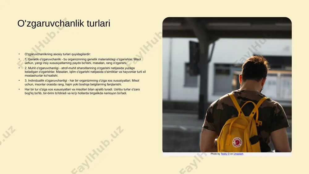 ozlar ijtimoiy muammolarni kuchaytirishi va o'zgaruvchanlikni keltirib chiqarishi mumkin. photo by teddy o on unsplash o'zgaruvchanlik oqibatlari o'zgaruvchanlik jarayonlari ijobiy va salbiy oqibatlarga olib kelishi mumkin: - **ijobiy oqibatlar**: - iqtisodiy o'sish va yangi ish o'rinlari. - innovatsiyalar va texnologik taraqqiyot. - ijtimoiy rivojlanish va aholi farovonligi. - **salbiy oqibatlar**: - ishsizlik darajasining oshishi. - ijtimoiy beqarorlik va muammolar. - asossiz iqtisodiy qiyinchiliklar va inqirozlar. o'zgaruvchanlik ijtimoiy va iqtisodiy sohalarda ko'plab o'zgarishlarga sabab bo'ladi. masalan, iqtisodiy inqiroz davrida ko'plab korxonalar yopilishi va aholi o'rtasida ishsizlikning oshishi kuzatiladi. 2008-yilgi global moliyaviy inqiroz ko'plab mamlakatlarda iqtisodiy qiyinchiliklarga olib keldi. boshqa tomondan, texnologik taraqqiyot yangi imkoniyatlar yaratishi va ish o'rinlarini kengaytirishi mumkin. o'zgaruvchanlikning natijalarini yanada chuqurroq tushunish uchun, ijobiy va salbiy oqibatlar o'rtasidagi muvozanatni aniqlash muhimdir. o'zgaruvchanlik jarayonlarida inson omili insonning roli o'zgaruvchanlik jarayonlarida insonning roli juda muhimdir. insonlar o'z faoliyatlari va qarorlari orqali o'zgarishlarga sabab bo'lishadi. ular ijtimoiy, iqtisodiy va madaniy sohalarda …