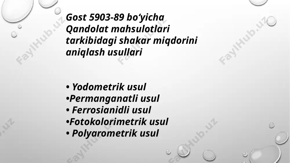 qandolat mahsulotlarini tahlil qilish - Page 2