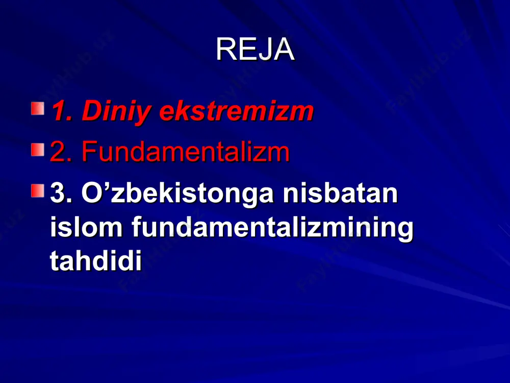 ng muayyan sohasi bo’lgan din umuminsoniy axloq me’yorlarini o’ziga singdirib olgan, ularni jonlantirgan, hamma uchun majburiy xulq-atvor qoidalariga aylantirgan. binobarin din odamlarda ishonch hissini mustahkamlagan. ularni poklab, yuksaltirgan. hayot sinovlari, muammo va qiyinchiliklarni yengib o’tishlarida kuch bag’ishlagan. umuminsoniy va ma’naviy qadriyatlarni saqlab qolish hamda avloddan avlodga yetkazishga yordamga kelgan. ollohim hammamizni to`g`ri yo`lga boshlasin e`tiboringiz uchun rahmat