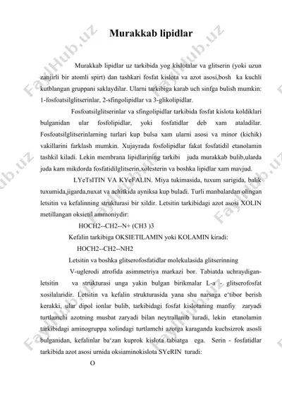 murakkab lipidlar — DOC