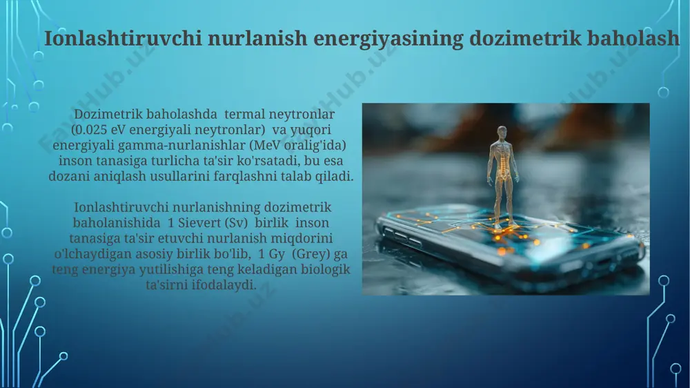 yutilgan nurlar energiyasini dozimetrik baholash - Page 5