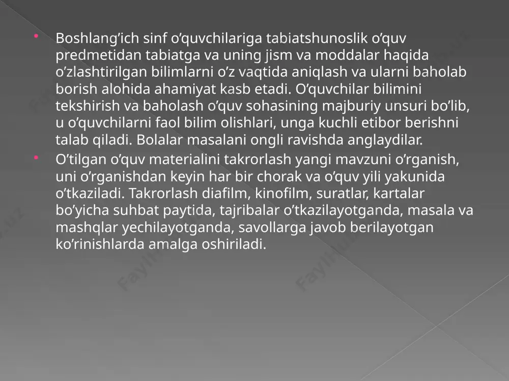 o'quvchilarning o'zlashtirilgan bilimlarini tekshirish va baholash - Page 4