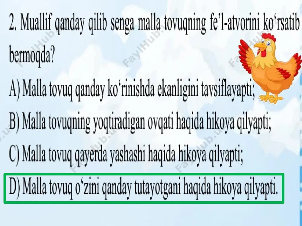 malika va malla tovuq - Page 5