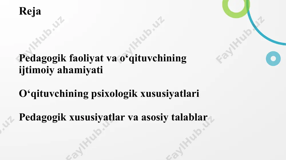 pedagogik faoliyatda o'qituvchining psixologik va pedagogik xususiyatlari - Page 3