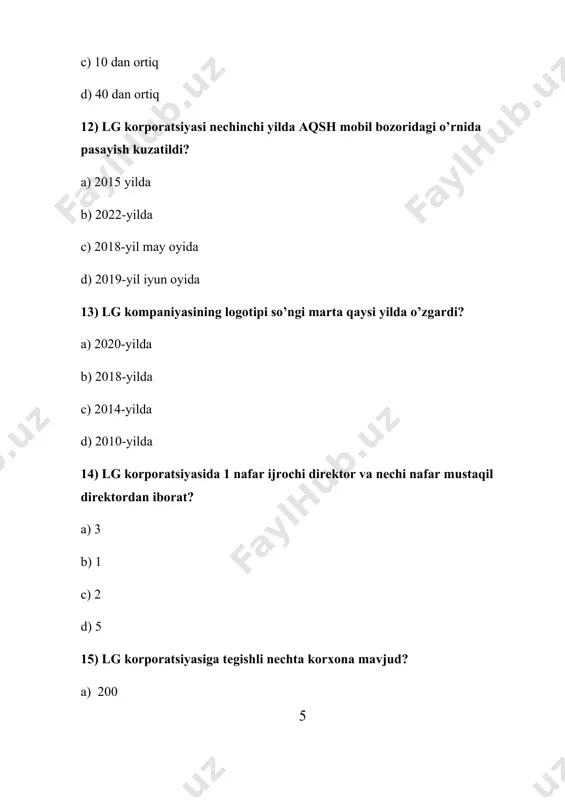 lg kompaniyasi testlari - Page 5