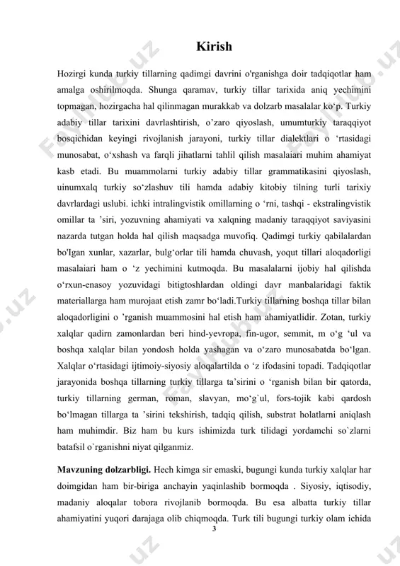 a ham, fonetik, leksik va grammatik xususiyatlariga ko’ra ham o’zaro farq qilishi tabiiy. jahon tillarining ko’pchiligini milliy tillar va xalq tillari tashkil qilsa, tillarning ayrimlari qabila tillari, hatto urug’ tillariga bo’linadi. milliy tillar o’zining tarqalish hududi jihatidan hamda ulardan foydalanuvchi aholining miqdori jihatdan bir xil emas: ayrim tillarda kichik xududdagi oz miqdorli aholi gaplashsa, ba’zi tillar esa juda katta xududlardagi ko’p sonli aholi orasida tarqalgan bo’ladi. bunday tillarga ingliz, fransuz, nemis, ispan, xitoy, hind, arab, rus, koreys va shu kabi tillar kiradi. yer yuzidagi tillarni o’rganish xviii asrdan boshlangan. xix asrning birinchi yarmida tillarni bir-biriga qiyoslab tekshirish keng avj oldi. natijada tillarni tekshirishda qiyosiy usul vujudga keldi; bunda tillarning fonetik, morfologik, leksik xususiyatlari bir-biriga solishtirish bilan farqlanadi. bu usul bilan tillarning faqat hozirgi holatigina emas, balki ularning tarixiy holati ham o’rganib chiqiladi. shuning uchun ham o’rganishning bu yo’li qiyosiy-tarixiy usul deb nomlanadi. tillarni shu yo’l bilan o’rgangan va o’zlarining ilmiy …