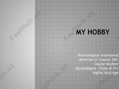 my hobby — PPTX