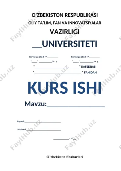 o'zbekiston shaharlari — DOC