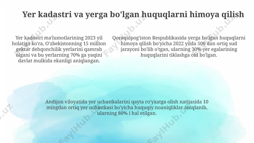 mamlakat yerdan foydalanishini boshqarishning bugungi holati va uni takomillashtirish - Page 5
