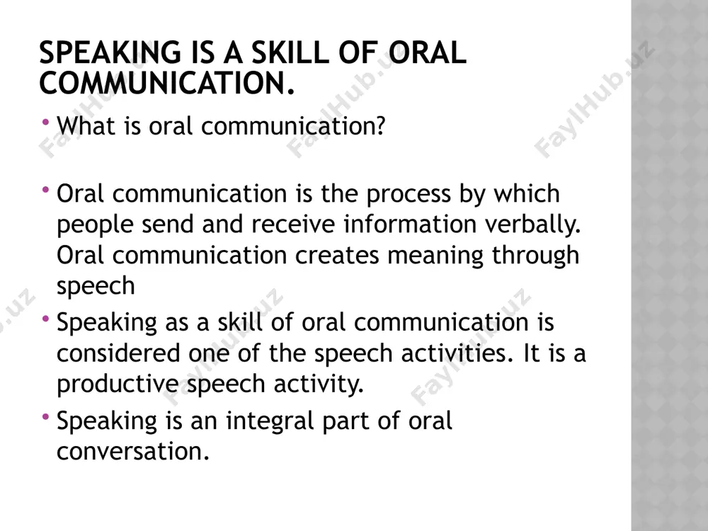 rials in his/her speech independently and he learns everything unconsciously and cannot have independent ideas. inductive way in induction (bottom-up) learners learn how to work independently with beginning of simple units. here it is not forbidden to use mount - sample but it is not for learning by heart, it is just for imitating and working on speech activities language material is also learnt. due to this resolve to learn identity of dialogue by heart, to utilize phrases together, to make grammatical and lexical changes in replicas are not forbidden. to teach dialogue involves to learn pieces of practice: to know his/her own speech task, to make a plan for conversation, to make partly changes during conversation, to be initiator, to make a situation to his/her partner in order to perform his/her task, reaction to his/her partner according to speech situation and to attract his/her partner's attention to conversation. teaching …
