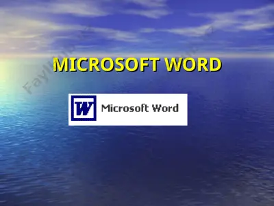 microsoft word — PPT