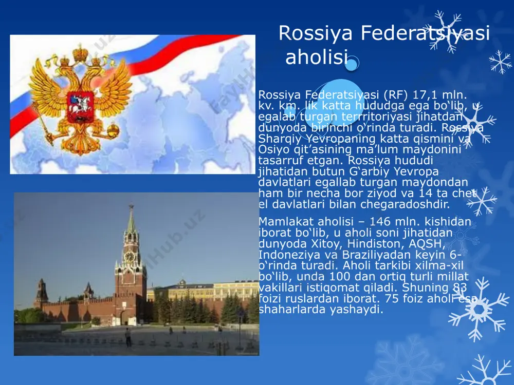 5 yildan boshlab bu mamlakatlar o‘rtasida savdo munosabatlari keskin rivojlandi. rossiya u tomonga energiya resurslari (neft, tabiiy gaz) eksport qilgan bo‘lsa, importga oziq-ovqatlar, kimyoviy mahsulotlar, mashina-texnologiya mahsulotlari harid qiladi. o`zbekiston-rossiya munosabatlari o`zbekiston — rossiya aloqalari uzok, tarixga ega. oltin oʻrda davlati sohibqiron amir temur zarblari ostida barham topganidan keyin rus davlati bilan oʻrta osiyo oʻrtasida elchilik munosabatlari oʻrnatishga harakat boshlandi. mac, 1464 y. rus hukumati oʻz elchilarini bu yerga yubordi. 1490 y. temuriy sulton husayn boyqaroning elchilari moskvaga bordi. 16-a. oʻrtalarida rus davlati ashtarxon (astraxon) va kozon xonliklarini bosib olganidan keyin ikkala tomon birbiriga chegaradosh va qoʻshni boʻlib qoldi. rus davlati ham buxoro va xiva xonliklari bilan aloqalardan manfaatdor edi. 16-a.ning 2-yarmi, 17—18-a.larda ikki oʻrtada diplomatok va savdosotiq alokalari faollashgan. rossiya yilnomalarida koʻrsatilishicha, buxoro amirligi, xiva, qoʻqon xonliklaridan elchilar savdosotiqni koʻpaytirish taklifi bilan peterburgga borgan. 19-a.ning 60-y.laridan urta osiyo rossiya tomonidan bosib olingach, bu yerlar rossiyaning xom ashyo manbai boʻlib …