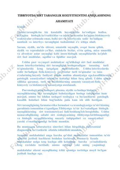 sirt taranglik koeffitsenti — DOCX
