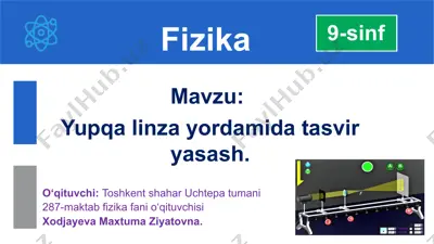 yig‘uvchi linzada tasvir yasash — PPTX