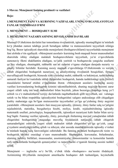 menejment asoslari — DOCX