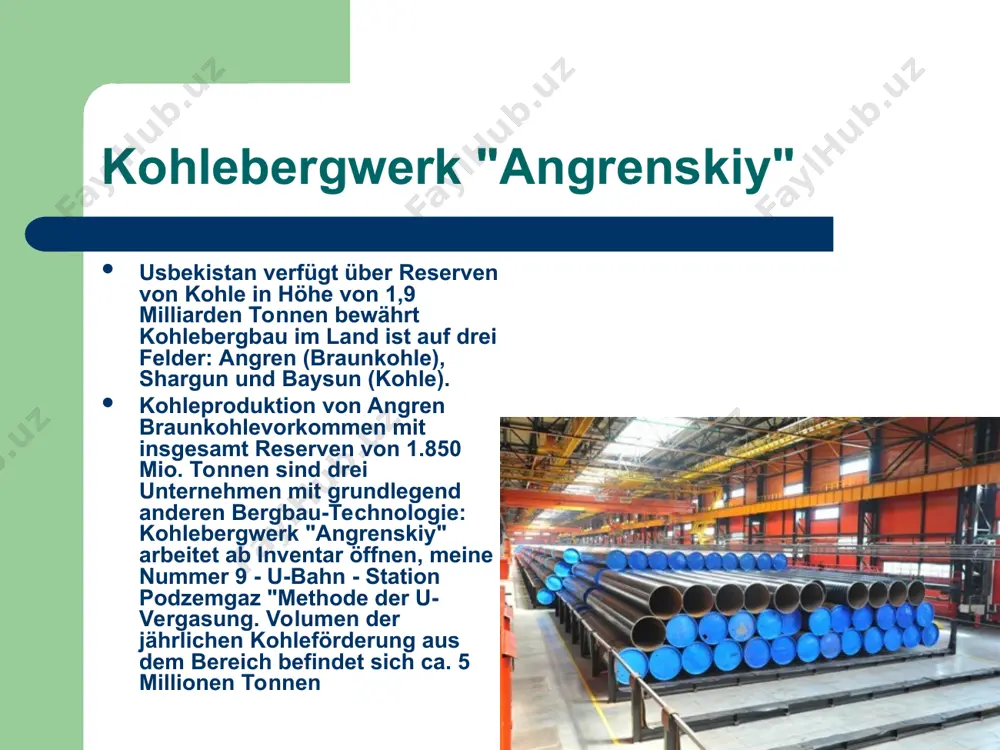 für den export auf 200 millionen kw / h gesendet werden. für diese zwecke den zeitraum bis 2000 plant die fertigstellung des neuen angren tpp mit eingangsleistung von 300 mw kohle-basierte angren, mubarek kwk mit eingangsleistung von 80 mw turbogenerator und inbetriebnahme der ersten einheit von 800 mw kraftwerk in tolimarjon mit niedrigem schwefelgehalt gasfelder shurtan , die schafft günstige bedingungen für ausländische und inländische investoren. erstellen tolimarjon tpp sorgt für eine stabile stromversorgung der nationalen wirtschaft von usbekistan und anderen zentralasiatischen republiken und energie zu exportieren. ein schwerpunkt bei der weiteren verbesserung der wirksamkeit der ausrüstung ist eine rekonstruktion projekt syrdarinskaya tpp.