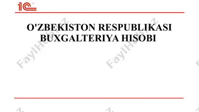 o’zbekiston respublikasi buxgalteriya hisobi — PPTX