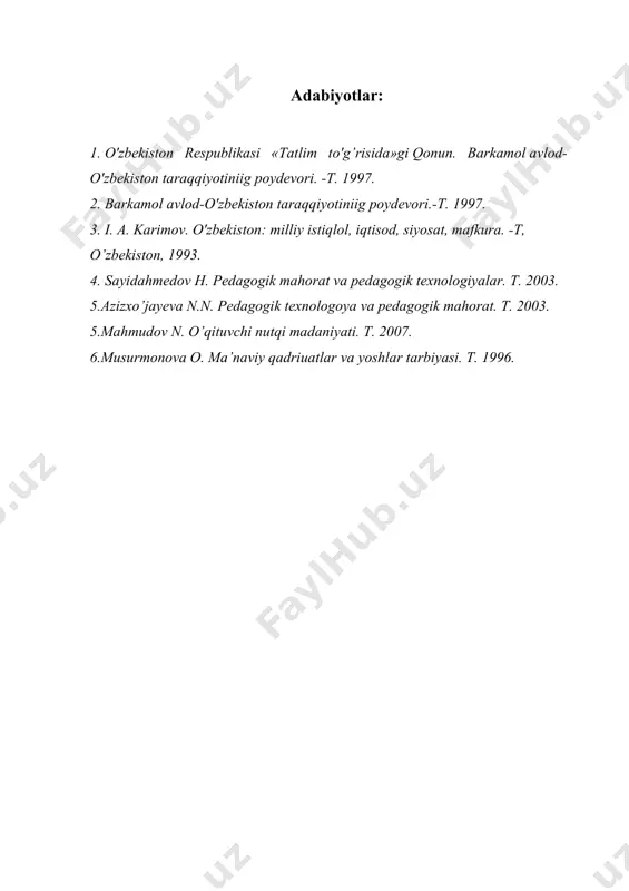 o’qituvchining ta'lim jarayonidagi mahorati - Page 5